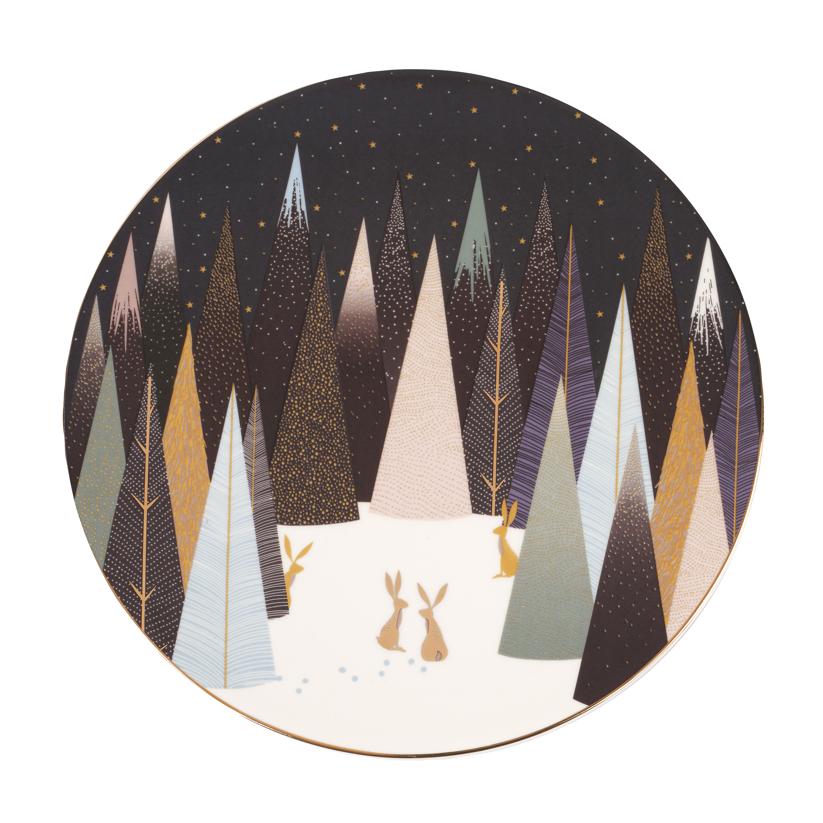 Sara Miller London Frosted Pines 9 Inch Plate image number null