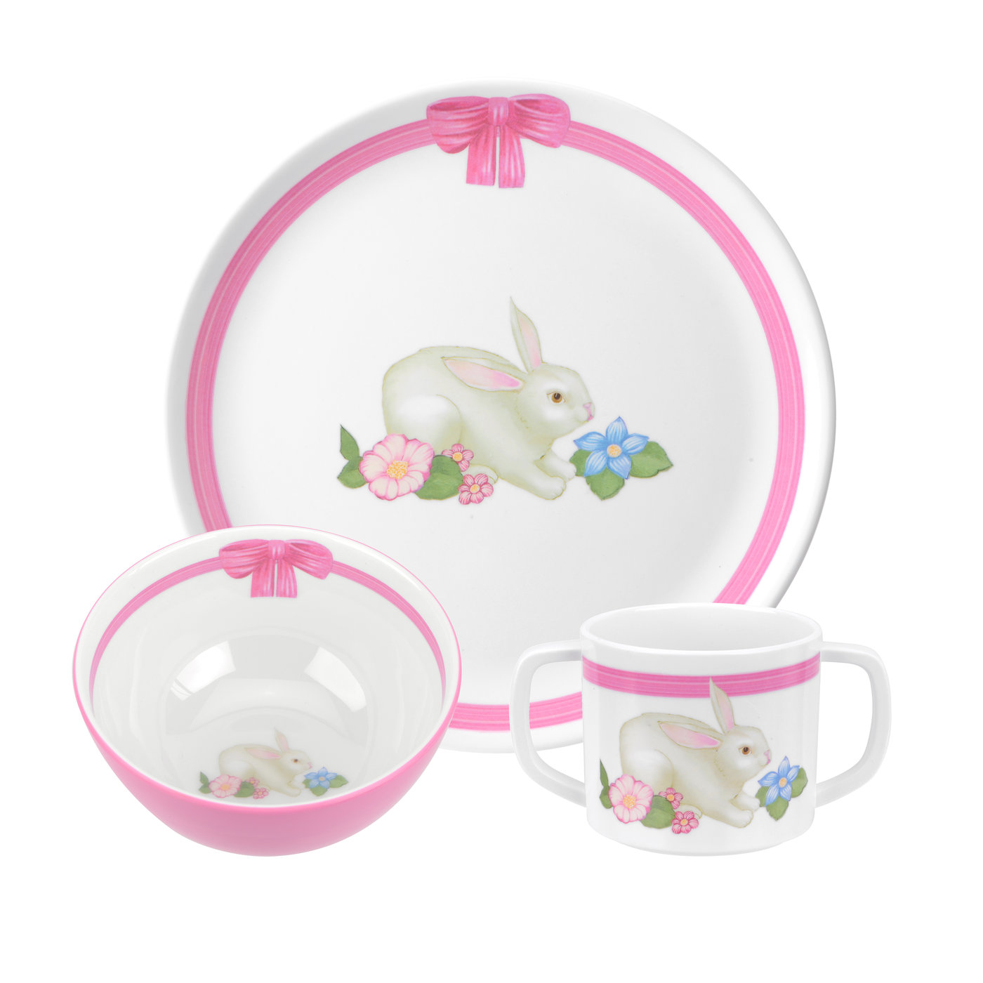 Botanic Garden Terrace Bunny Melamine 3-Piece Set image number null