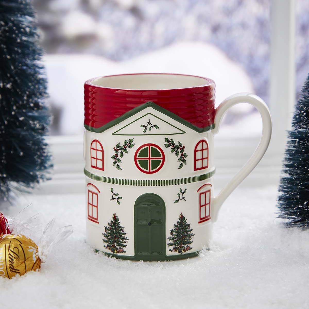 Christmas Tree Village Green Mug image number null