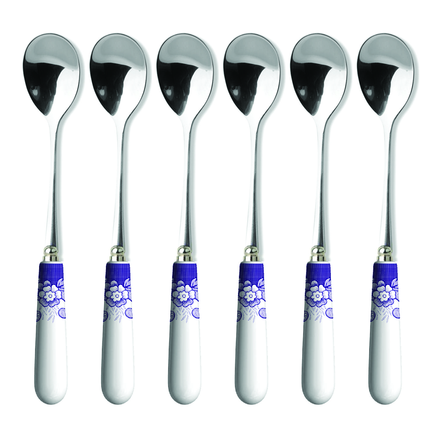 Home Blue Meadow Set of 6 Tea Spoons image number null