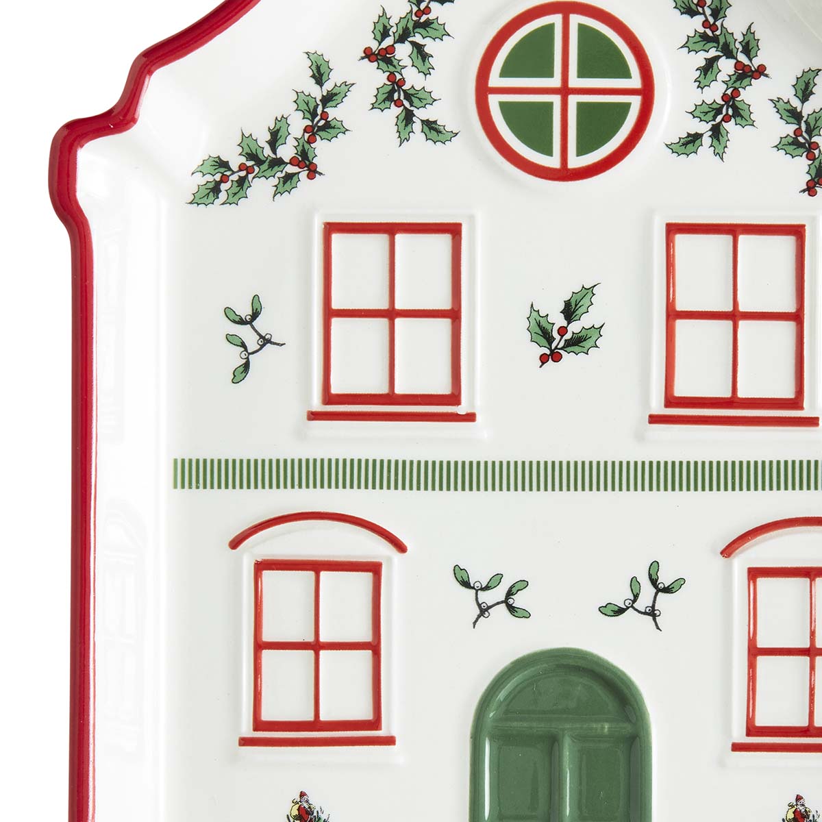 Christmas Tree Village Red Tidbit Tray image number null