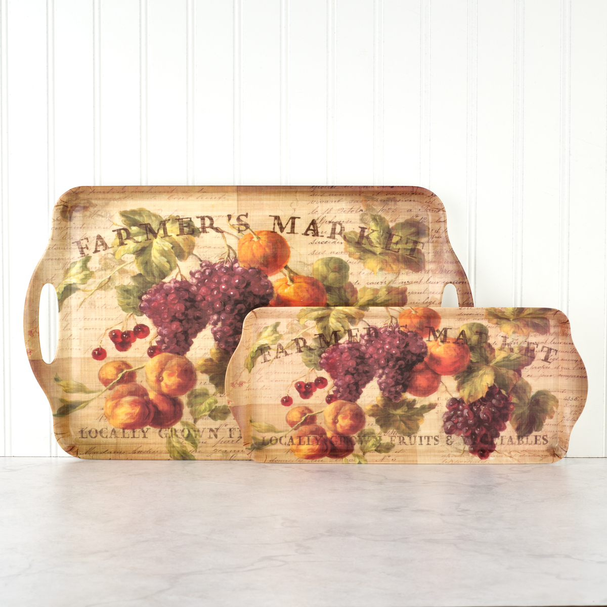 Abundant Fall Large Melamine Handled Tray image number null