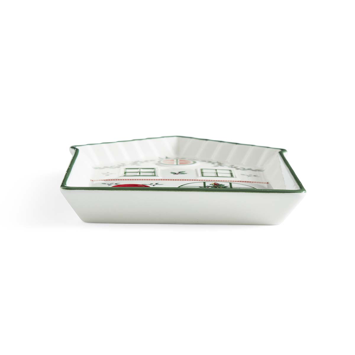 Christmas Tree Village Greeen Tidbit Tray image number null