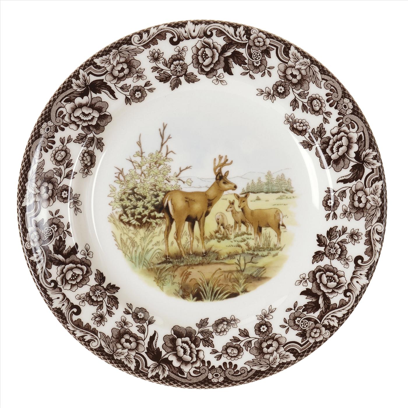 Woodland Salad Plate 8 Inch, Mule Deer image number null