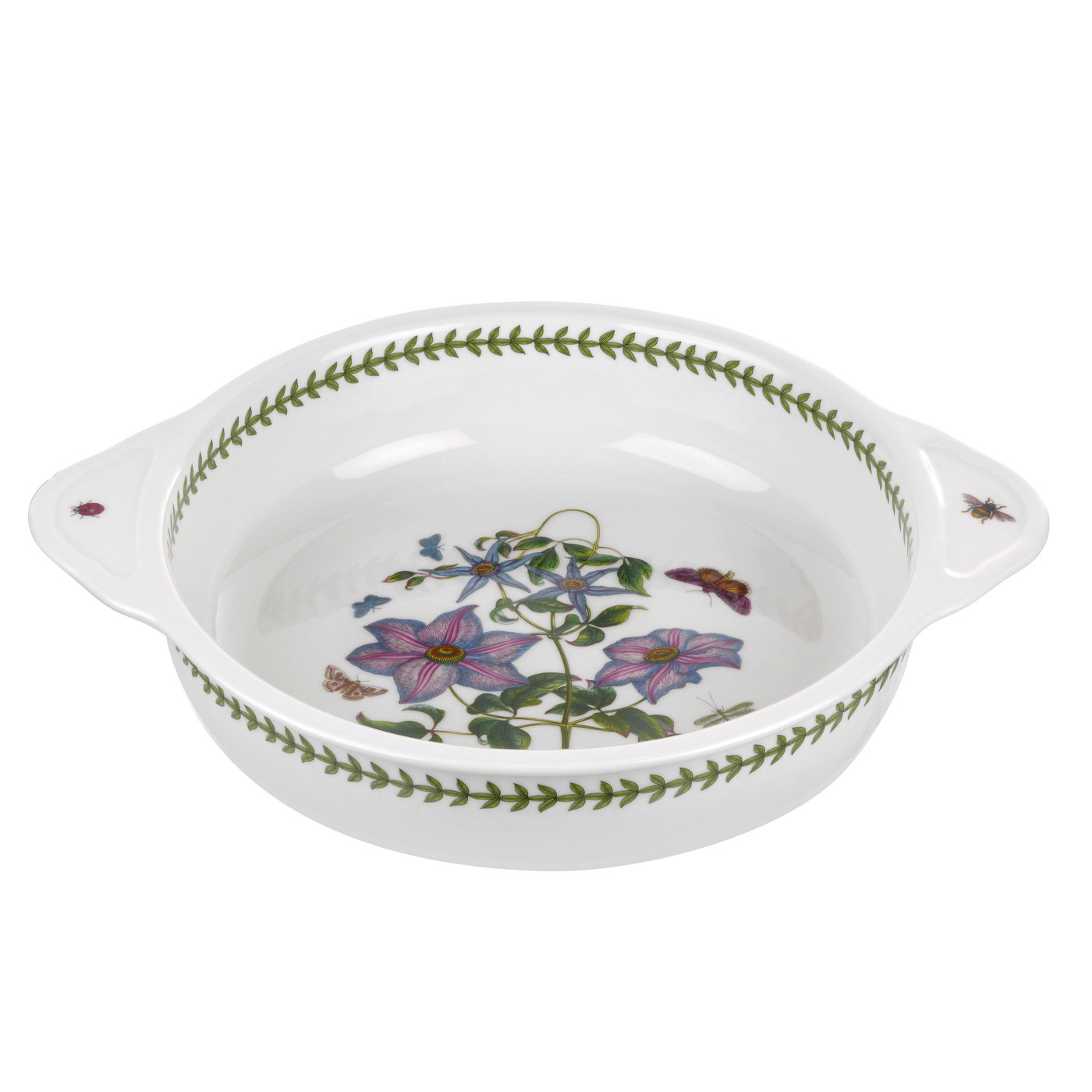 Botanic Garden Round Baking Dish with Handles, Clematis image number null