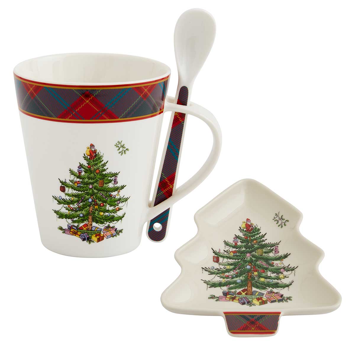 Christmas Tree Tartan Mug Set image number null