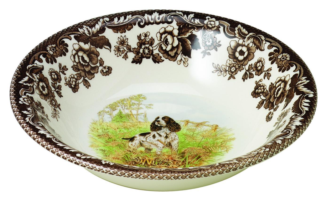 Spode Woodland Ascot Cereal Bowl 8 Inch (English Springer Spaniel) image number null