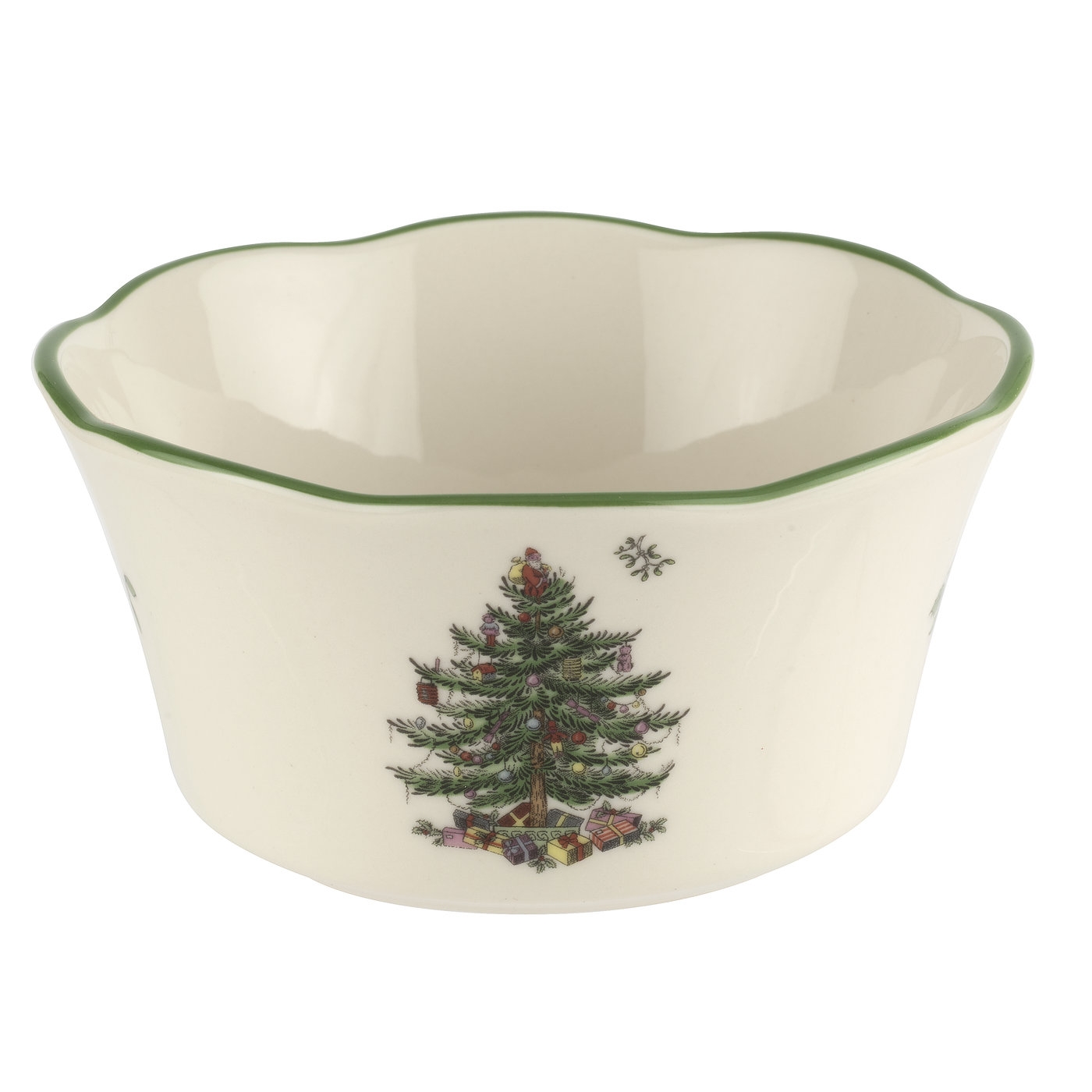 Spode Christmas Tree 4.5 Inch Scalloped Bowl image number null