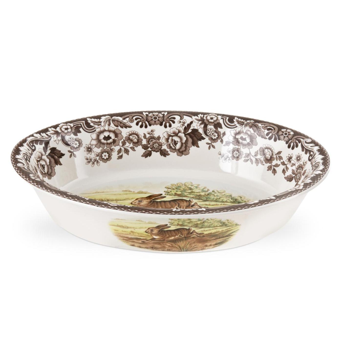 Woodland Oval Rim Dish (Rabbit/Pheasant) image number null