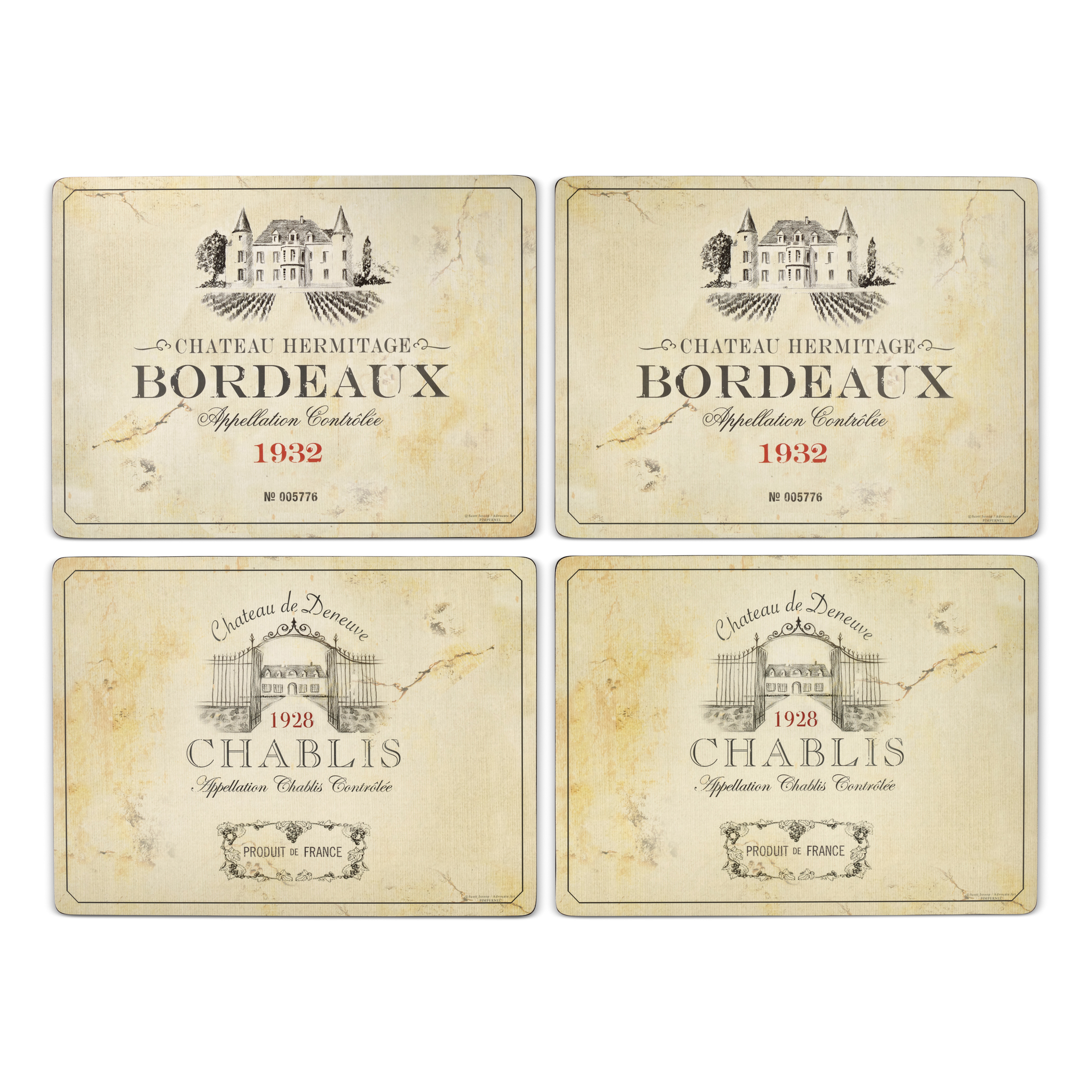 Vin de France Placemats Set of 4 image number null