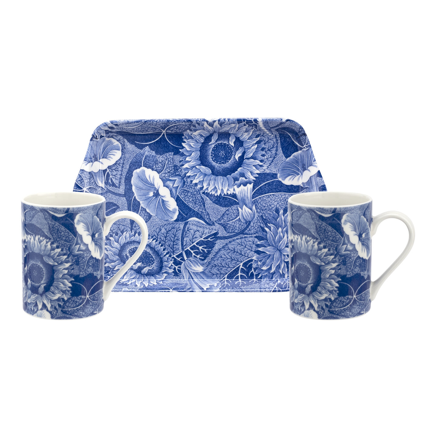 Blue Room Sunflower Set of 2 Mugs and Tray image number null