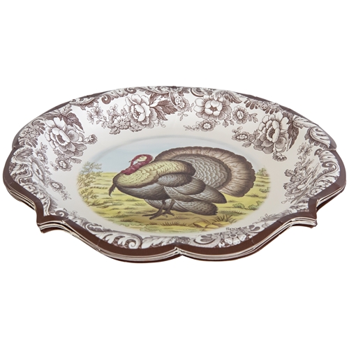 Woodland Turkey Lunch/Dessert Plate (8 Ct) image number null