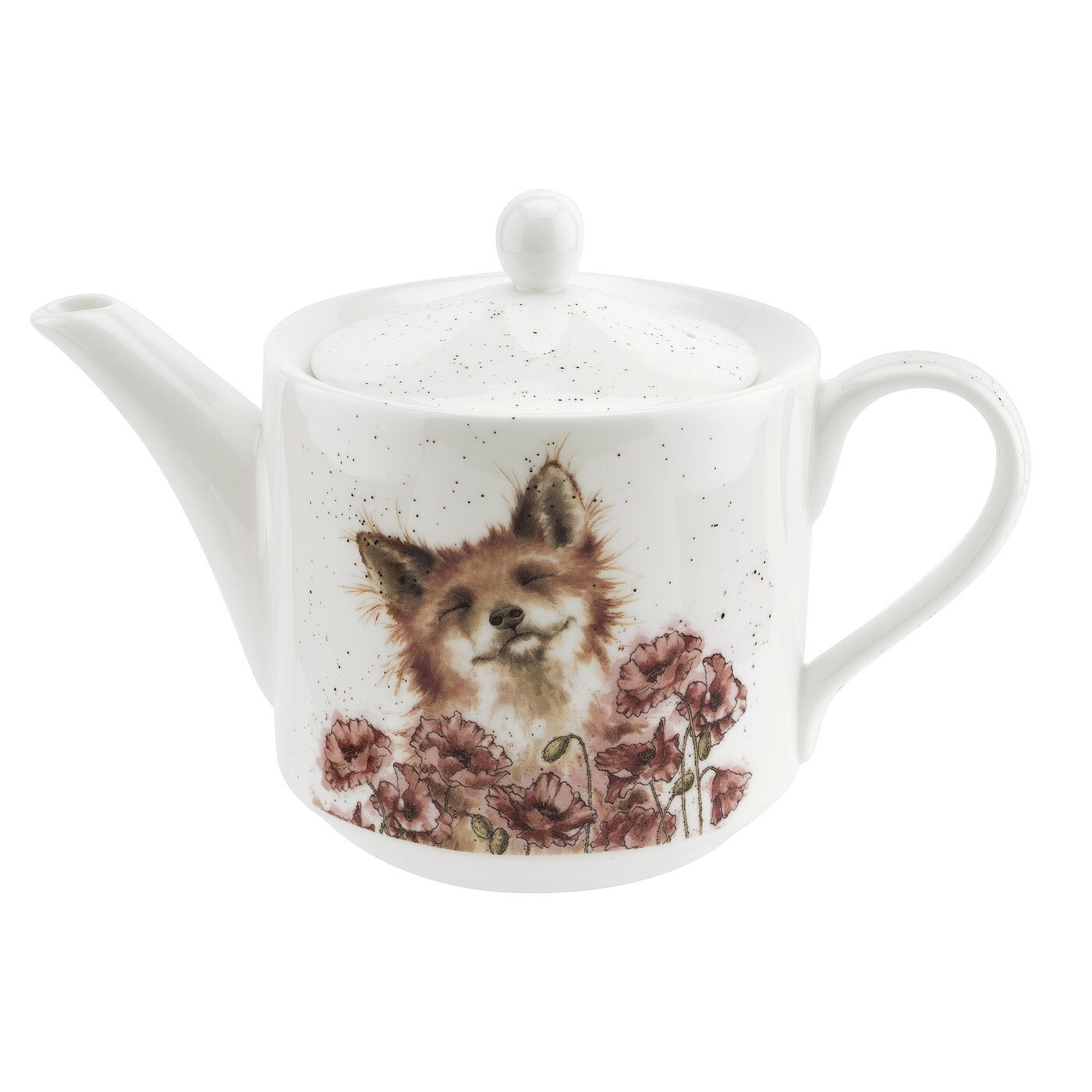 Wrendale Designs Poppy Field Teapot, Fox image number null