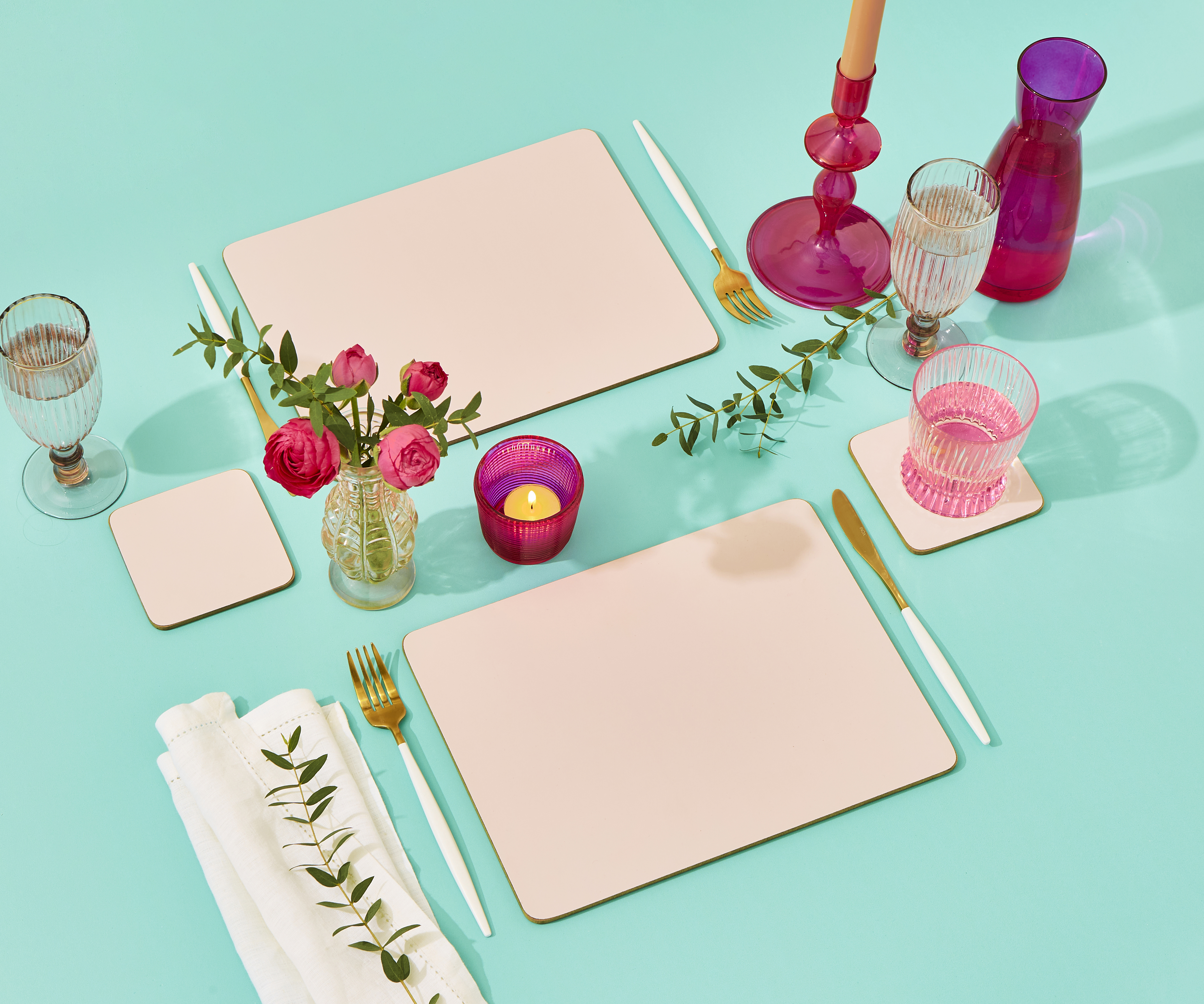 Millenial Pink Coasters Set of 6 image number null