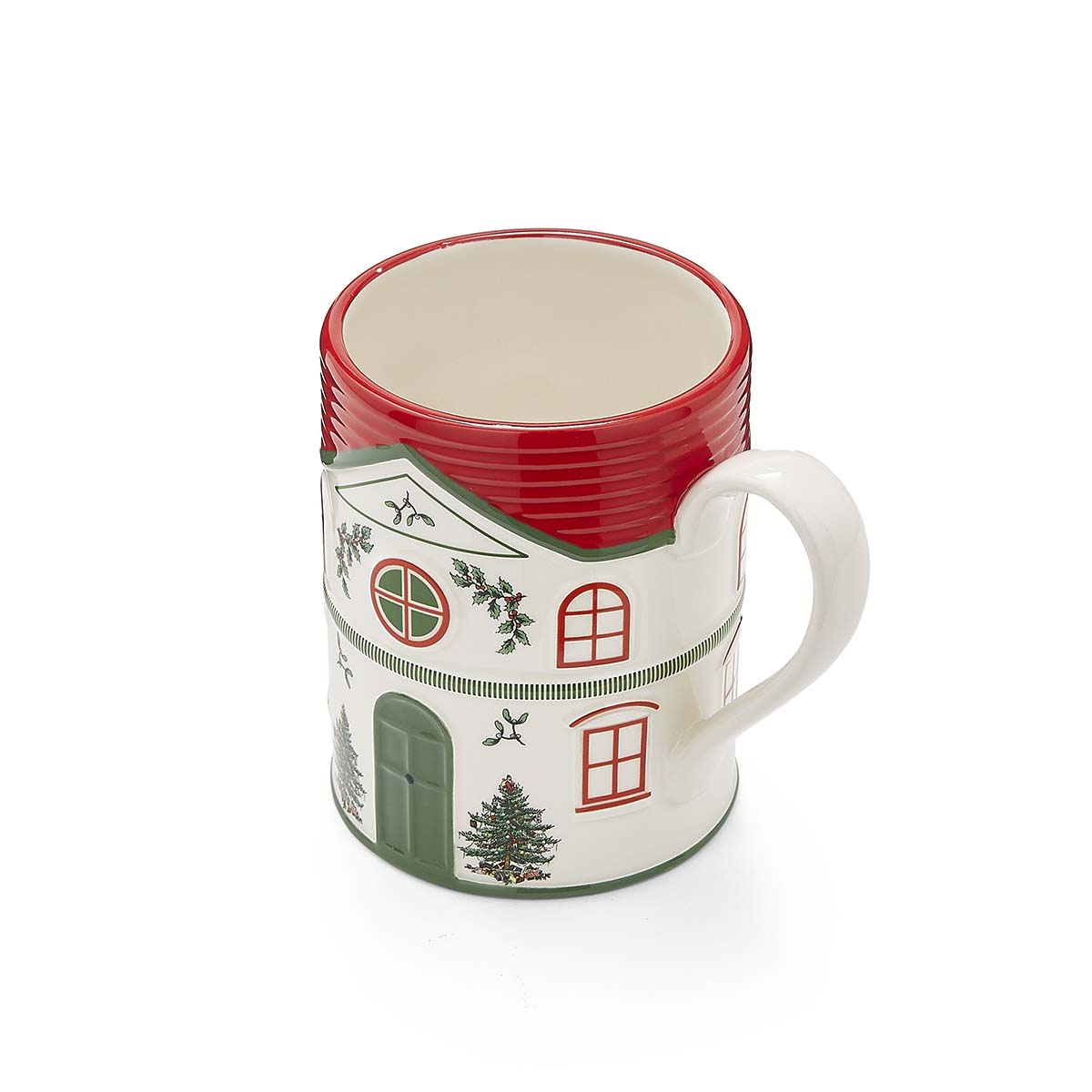 Christmas Tree Village Red Mug image number null