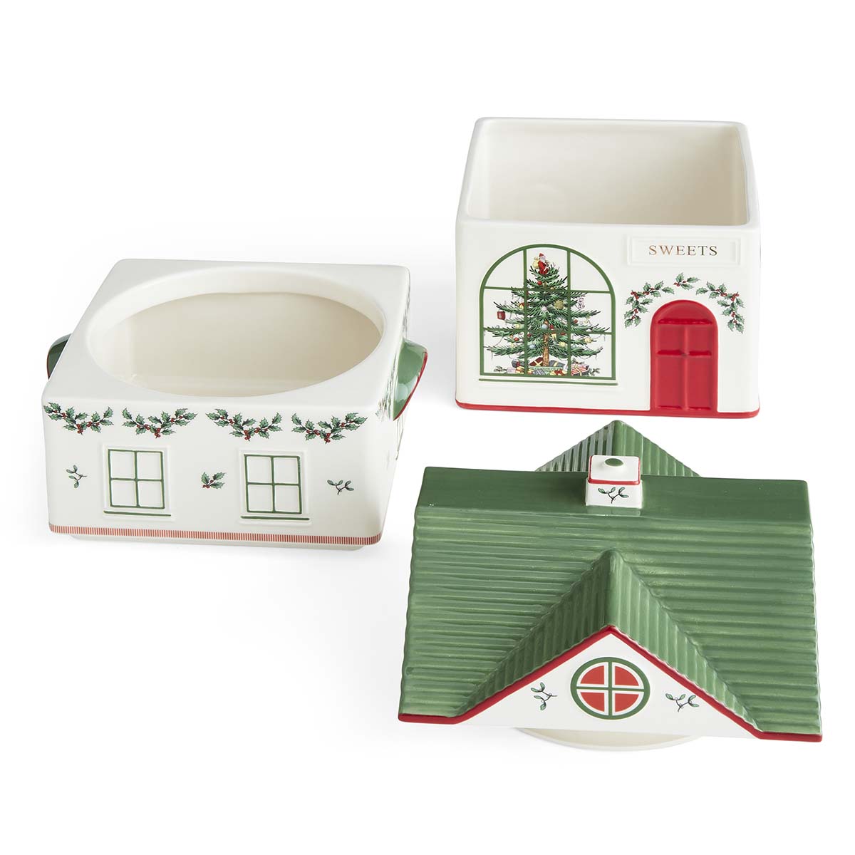 Christmas Tree Village Stacking Canister image number null