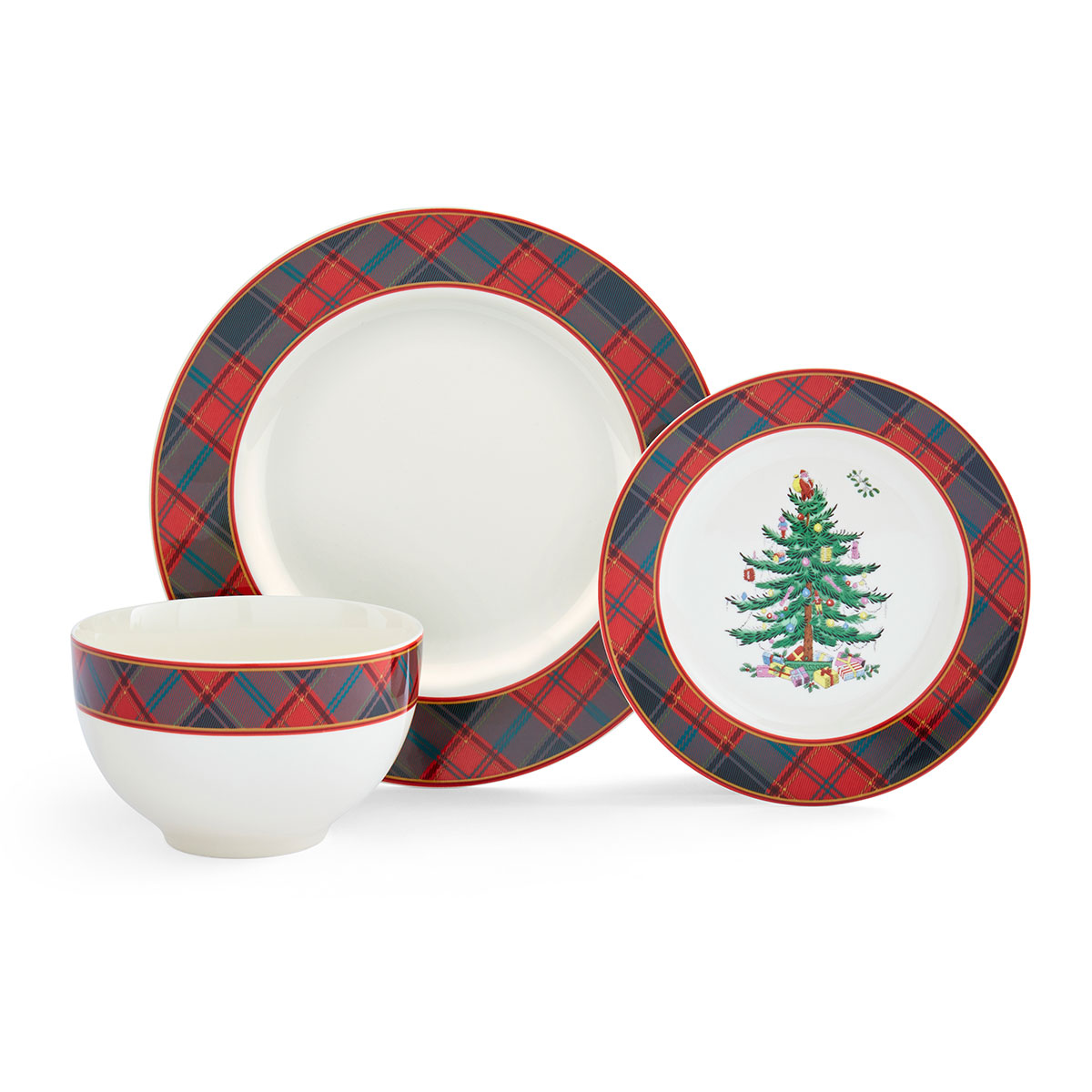Christmas Tree Tartan 12 Piece Set image number null