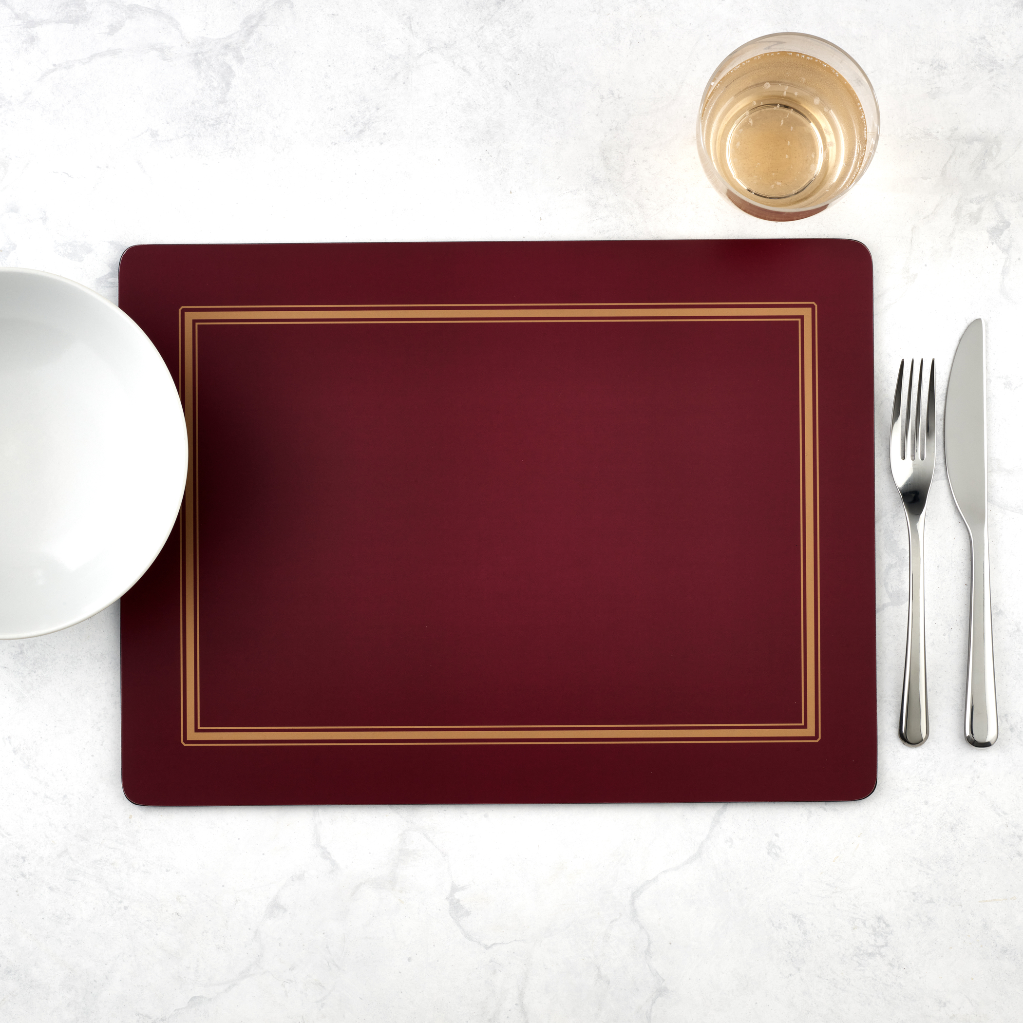 Classic Burgundy Placemats Set of 4 image number null