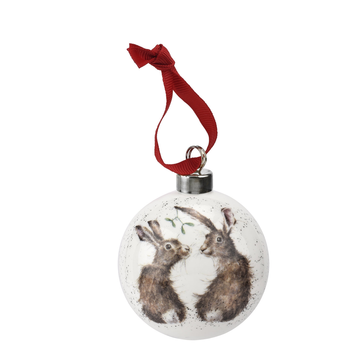 Royal Worcester Wrendale Designs Christmas Decoration - All I Want for Christmas Hare image number null