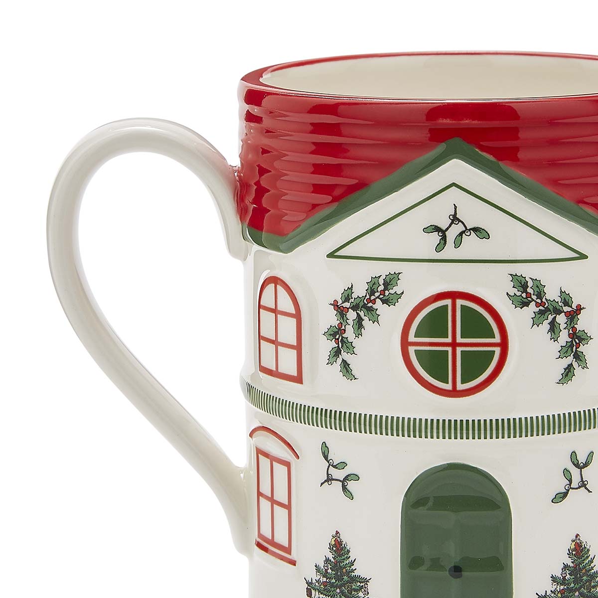 Christmas Tree Village Red Mug image number null