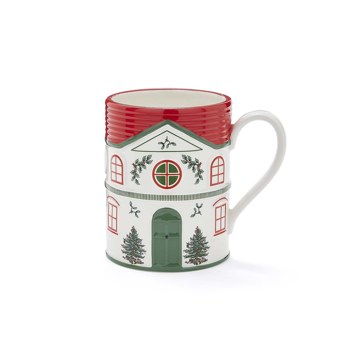 Christmas Tree Village Red Mug image number null