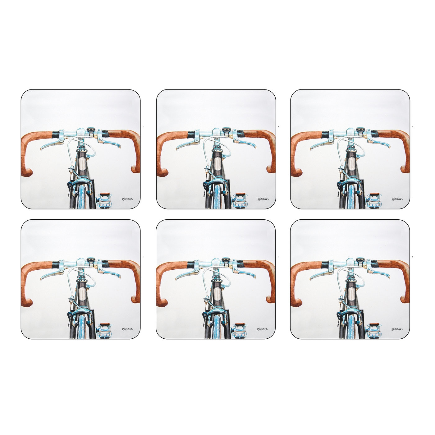 Bicycle Coasters Set of 6 image number null