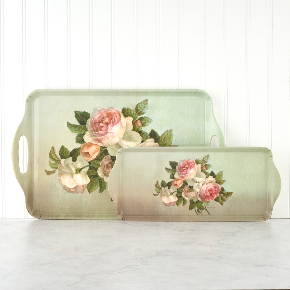 Antique Rose Large Handled Tray image number null