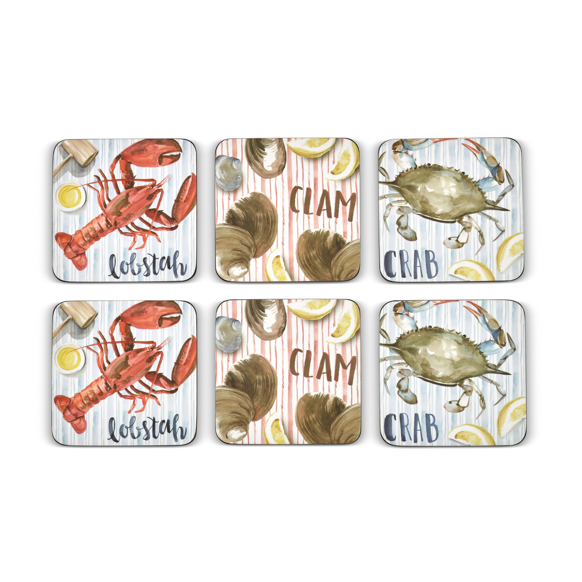 Summer Feast Coasters Set of 6 image number null