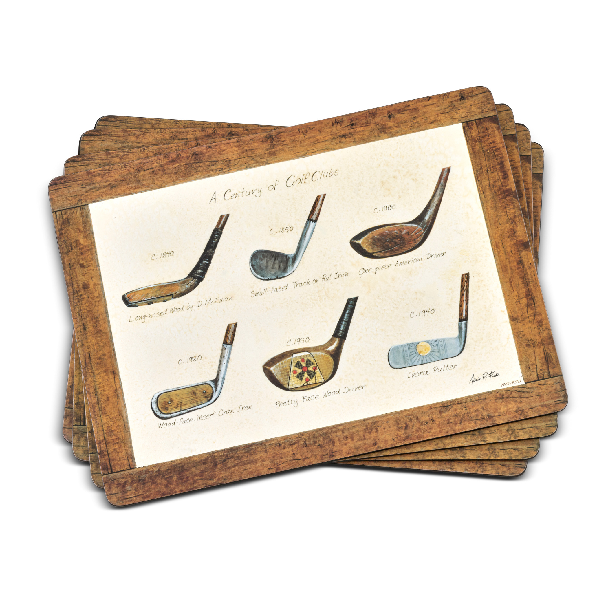 A History of Golf Large Placemats Set of 4 (S) image number null