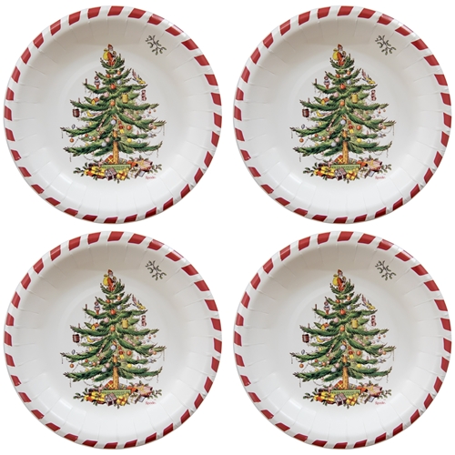 Spode Candy Cane Lunch/Dessert Plates (8 Ct).