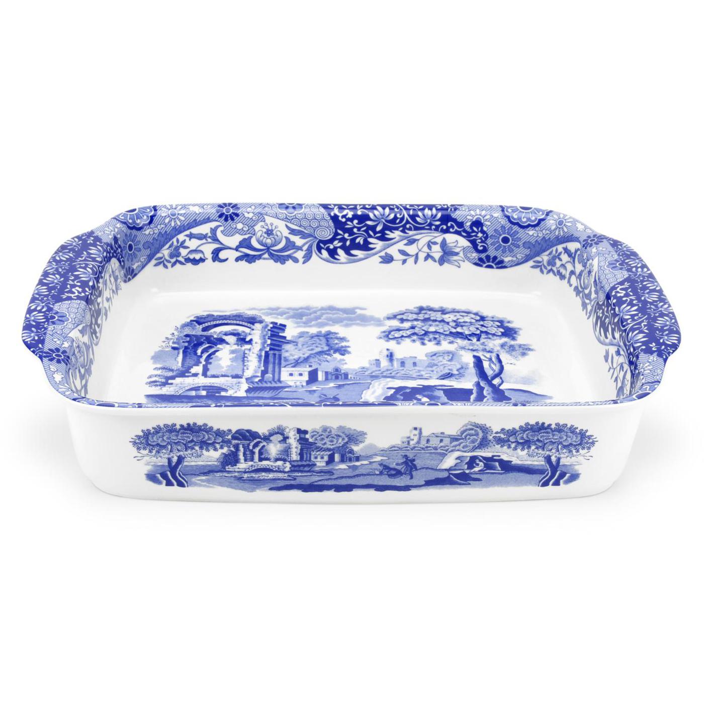 Blue Italian Rectangular Dish image number null