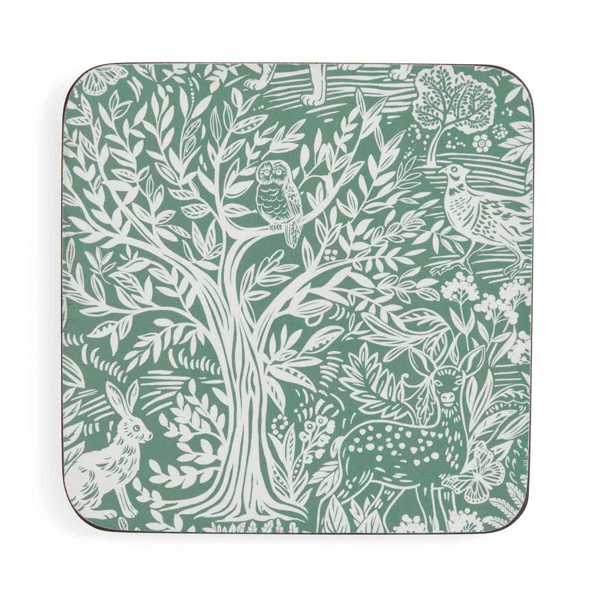 Tapestry Sage Set of 6 Coasters image number null