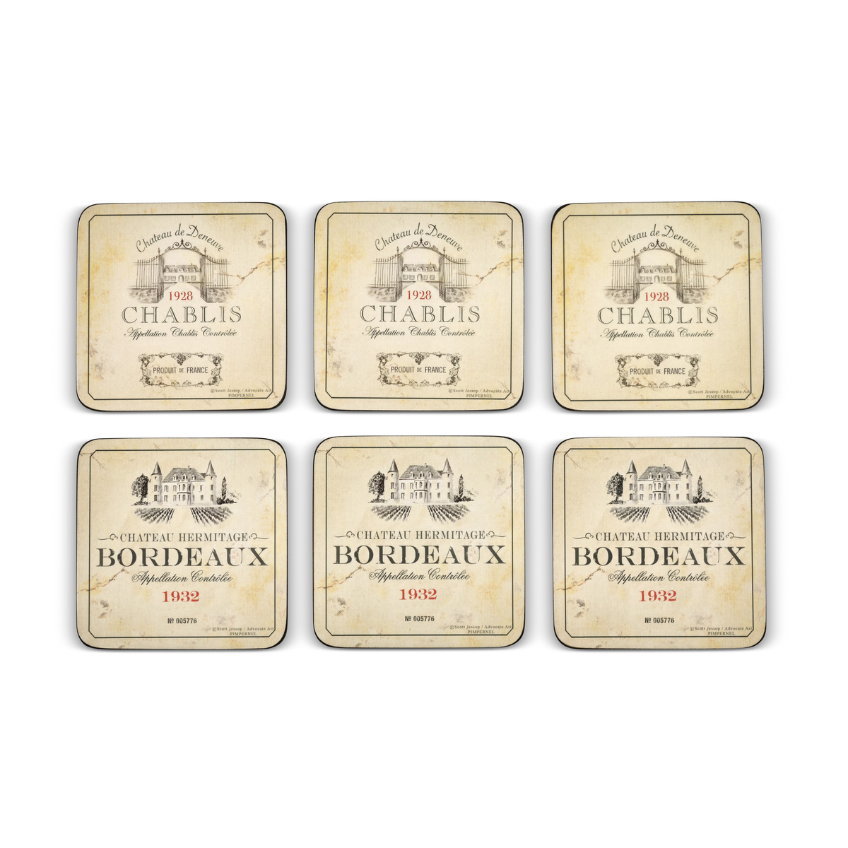 Vin de France Set of 6 Coasters image number null