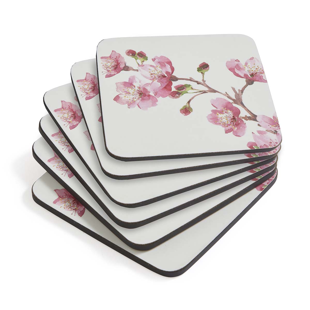 Pink Blossom Set of 6 Coasters image number null