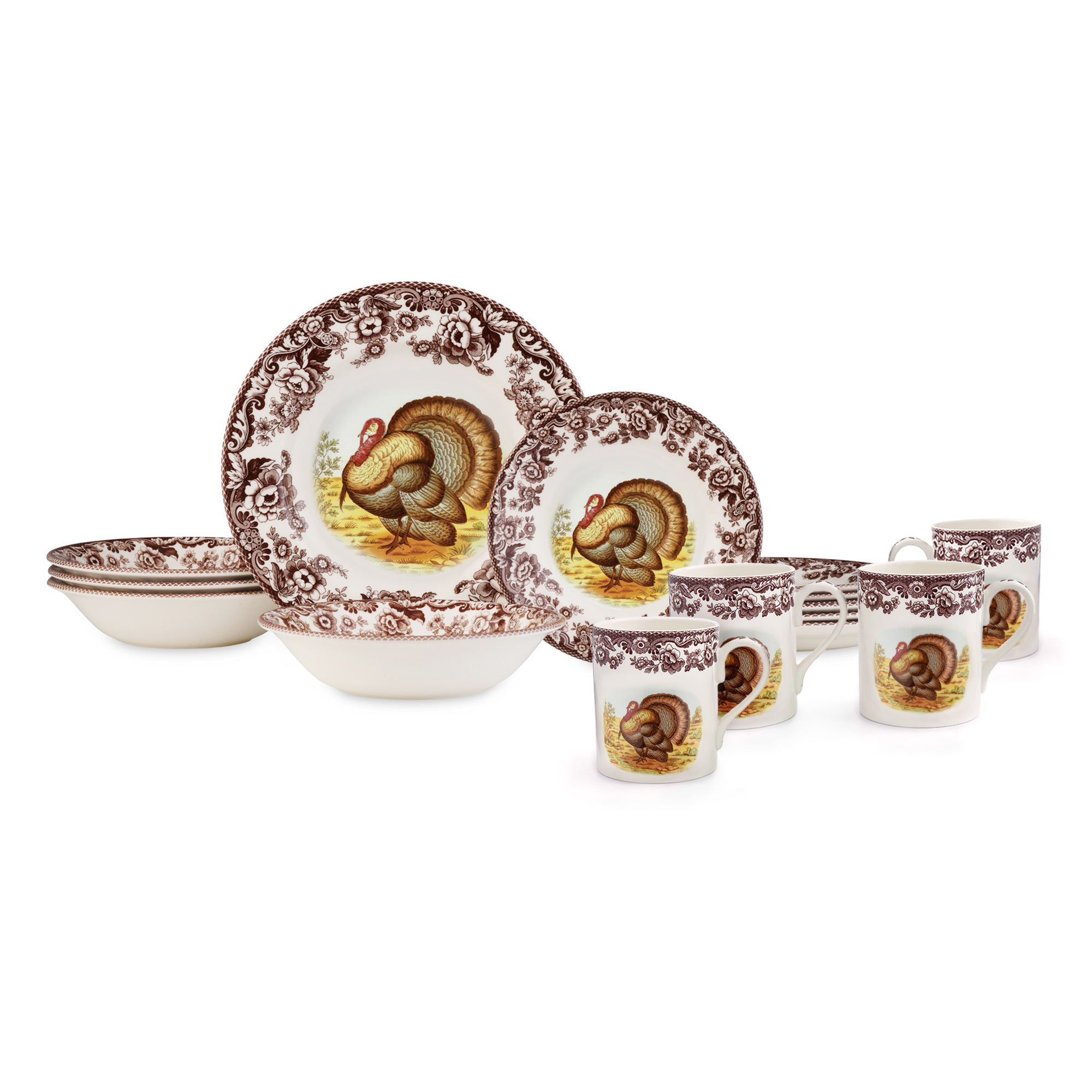 Woodland Turkey 12 Piece Set with Bonus image number null