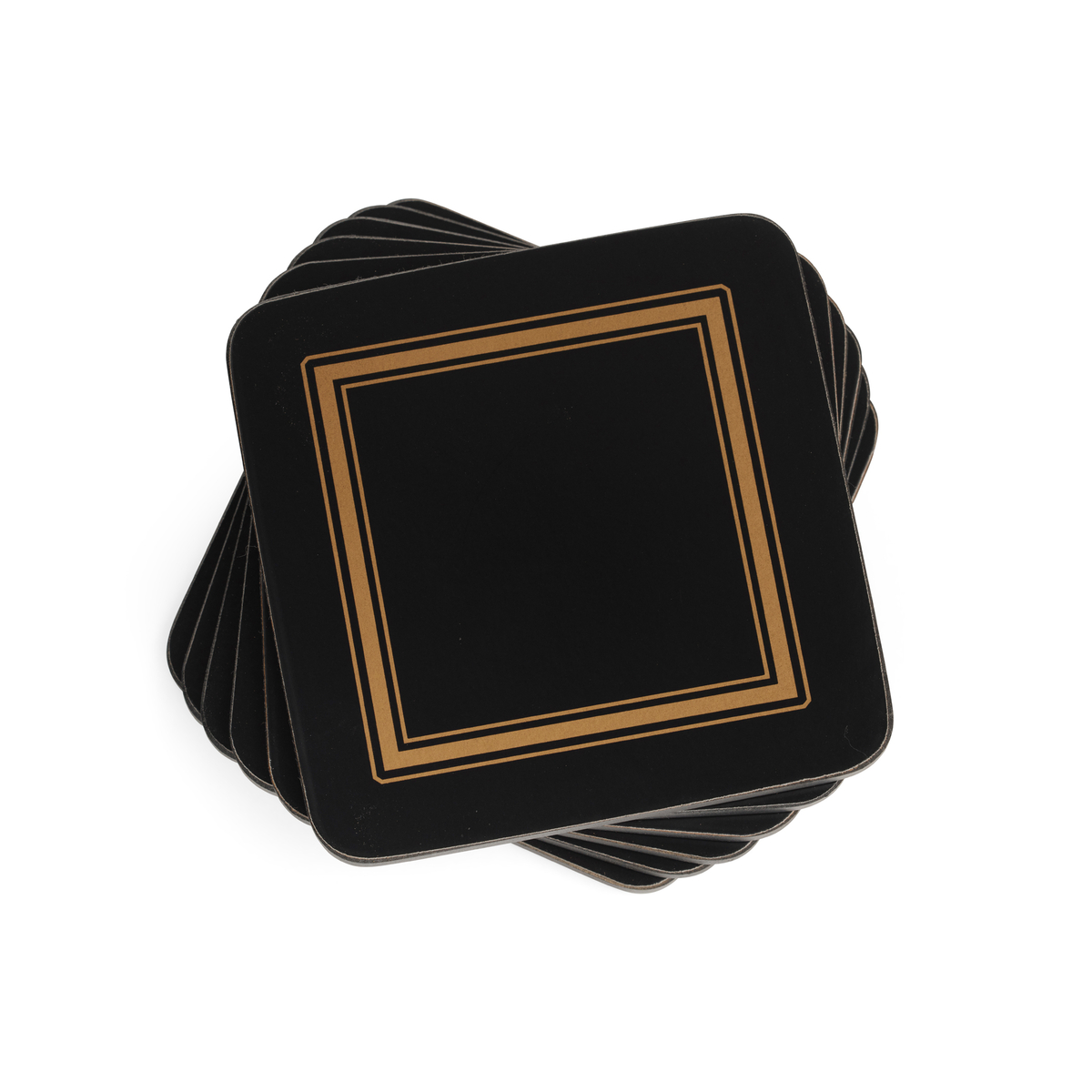 Classic Black Coasters Set of 6 image number null