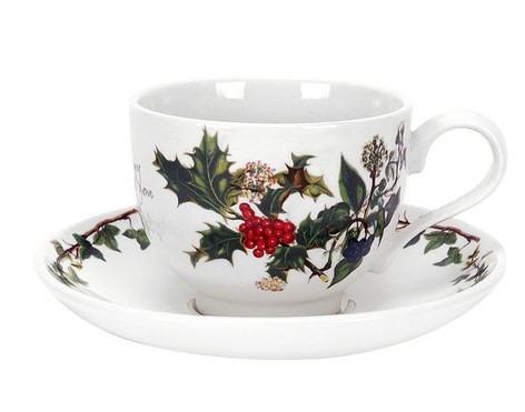 The Holly and The Ivy Teacup and Saucer Set image number null