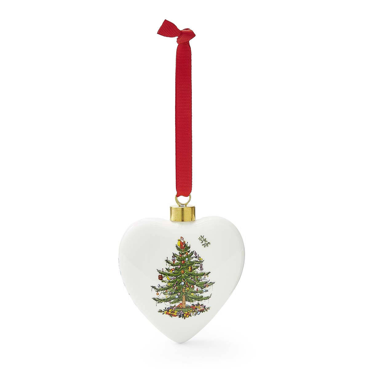 Christmas Tree Puffed Heart Ornament image number null