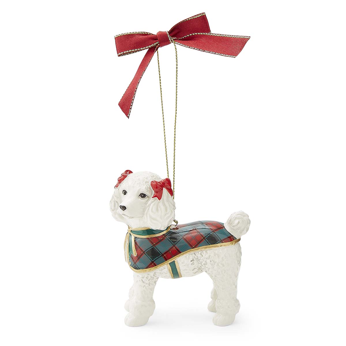 Christmas Tree French Poodle Ornament image number null